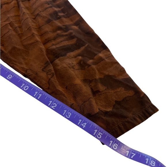 Vintage 80s Risky Western Fringe Top Boho Brown Suede Look Studded V-Neck Shirt - Picture 11 of 14